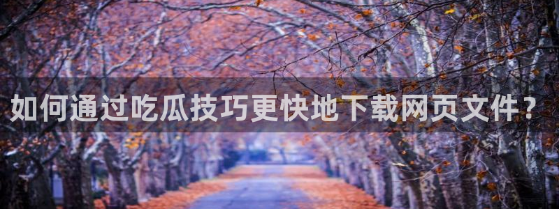 吃瓜群众中的瓜指的是：如何通过吃瓜技巧更快地下载网页文件？