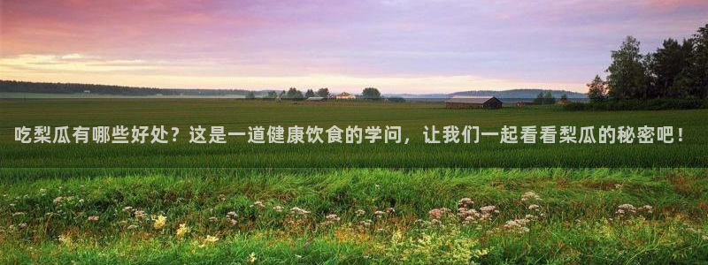 吃瓜不打烊–吃瓜,不打烊:吃梨瓜有哪些好处?这是一道健康饮食的学问,让我们一起看看梨瓜的秘密吧!