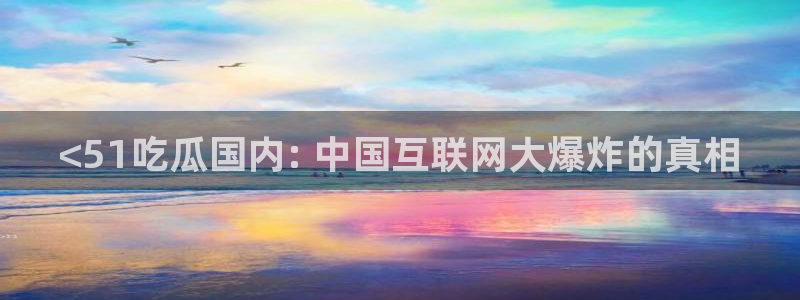 吃瓜网 今日吃瓜 热门大瓜:<51吃瓜国内: 中国互联网大爆炸的真相